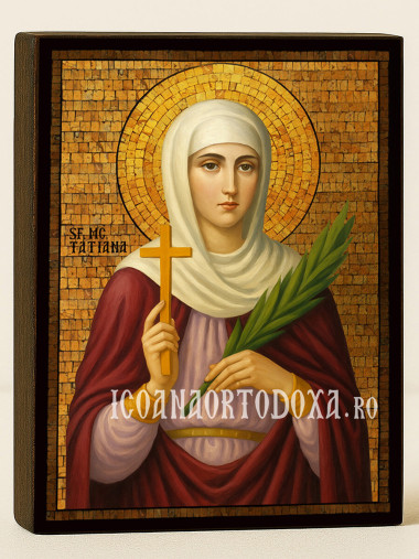 Icoană cu Sfânta Tatiana cu mozaic auriu