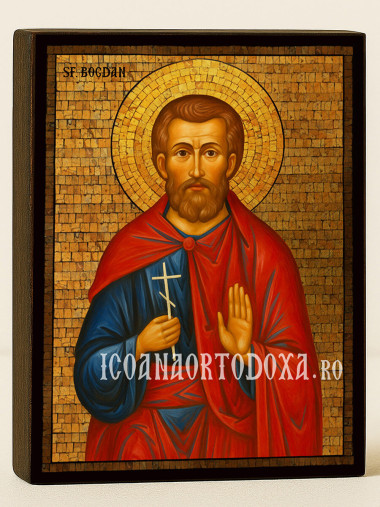 Icoană cu Sfântul Bogdan cu mozaic auriu decorativ