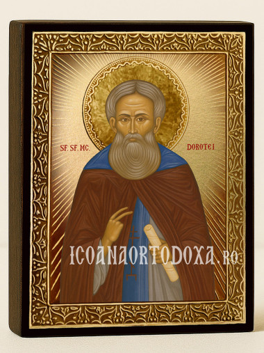 Icoană cu Sfântul Dorotei cu raze aurii decorative