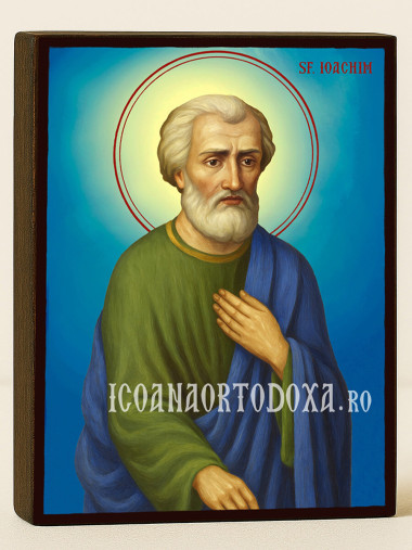 Icoană cu Sfântul Ioachim cu fundal ceresc
